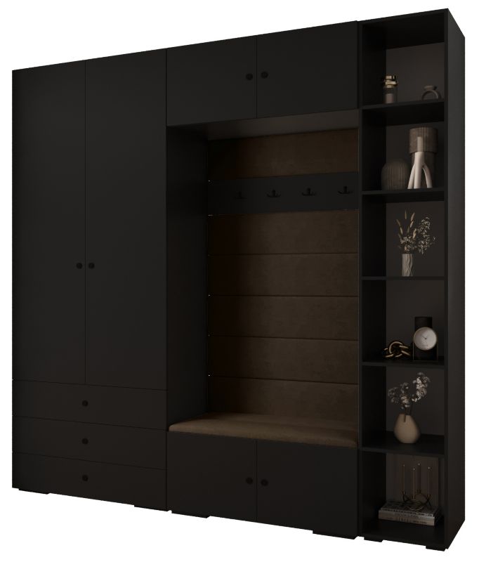 Garderoba do przedpokoju Abiks INOVA 2 Z10 czarny+czarny+manila04 1 szt.