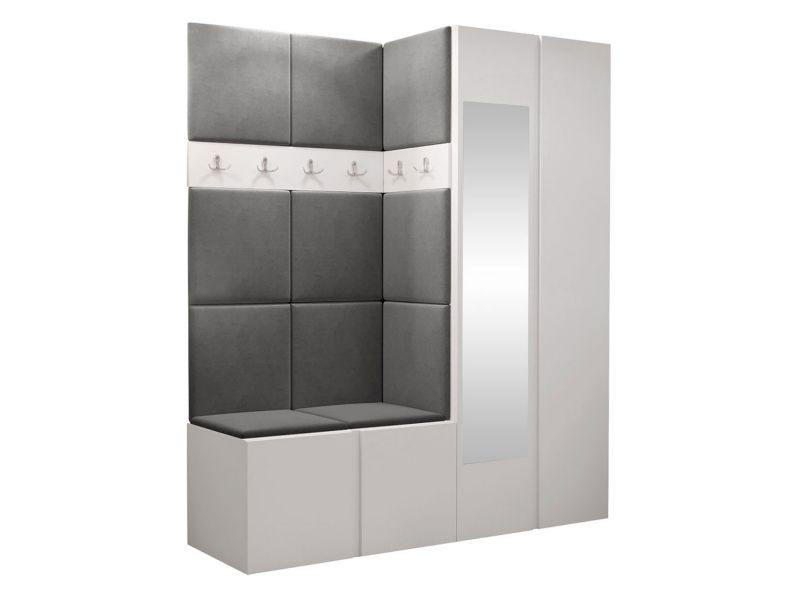 Garderoba MIRJAN 24 Orion XII biały + szary 1 kpl.
