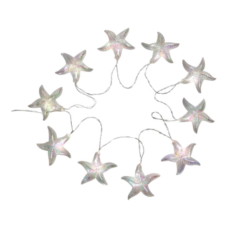 Lampki 10 LED łańcuch rozgwiazdy opalizujące