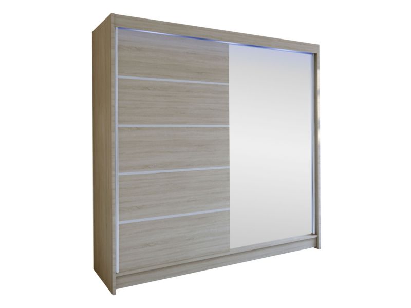 Szafa MIRJAN 24 z drzwiami przesuwnymi Talin III z oświetleniem RGB kaszmir 1 szt.