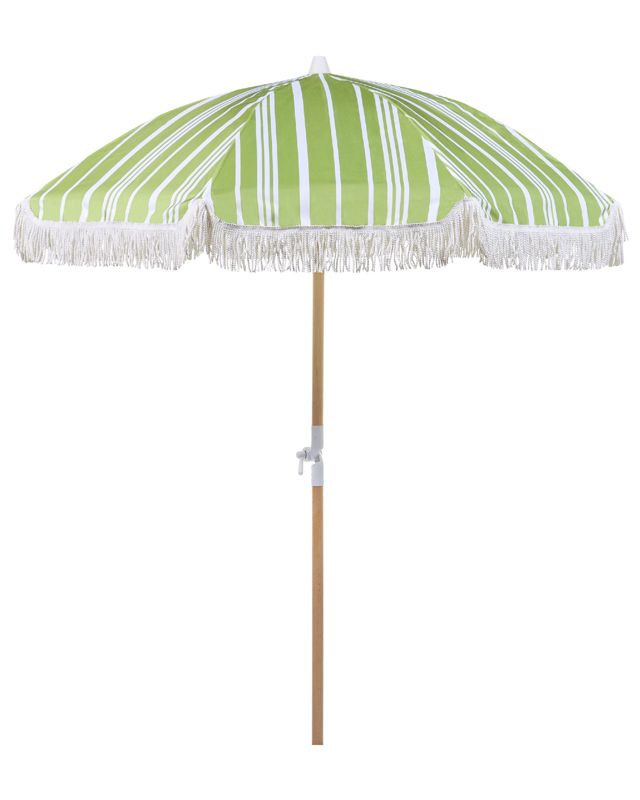 Parasol ogrodowy 150 cm zielony z białym Mondello 1 szt.