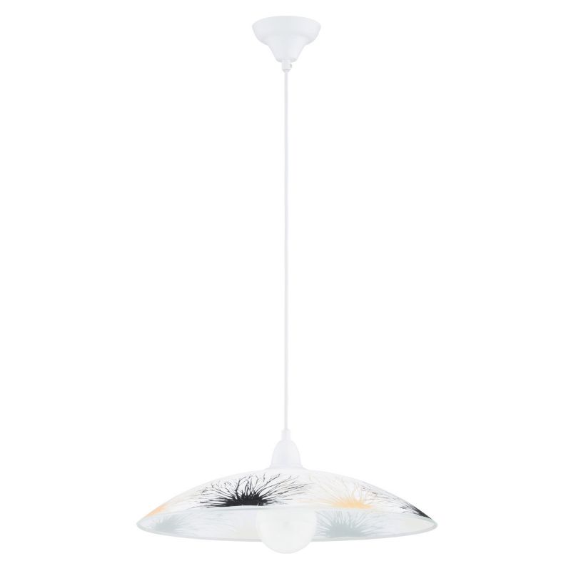 Lampa wisząca Alfa Flores 4321 biało-czarna-beżowa do kuchni 1xE27 x 15W 1 szt.