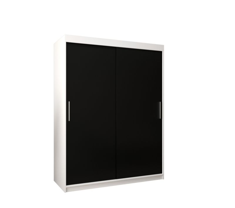 Szafa przesuwna Garderoba Abiks Tokyo 150 biały + czarny 1 szt.