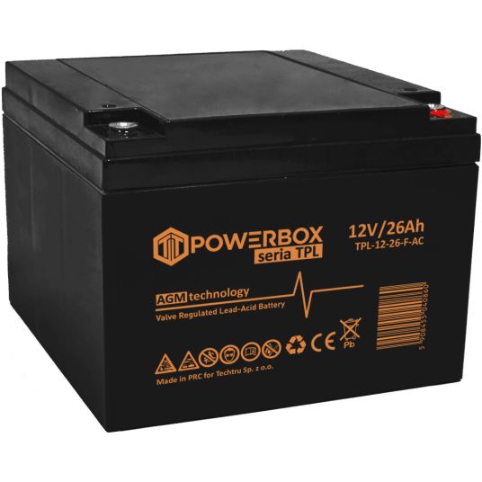 Akumulator Texas Bezobsługowy 12V 26Ah (F) VRLA AGM 1 szt.