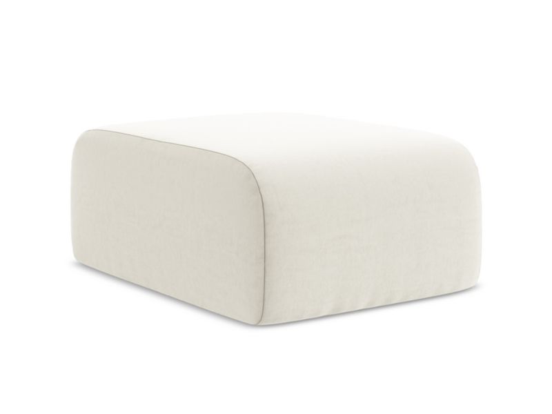 Pufa LaMiaSofa CERVO z tkaniny welwetowej 72x94 cm jasny beż 1 szt.