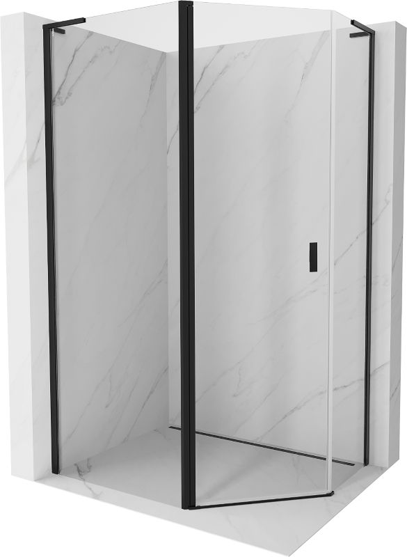 Kabina prysznicowa pięciokątna Mexen Mist L czarna 100 x 90 cm 1 szt