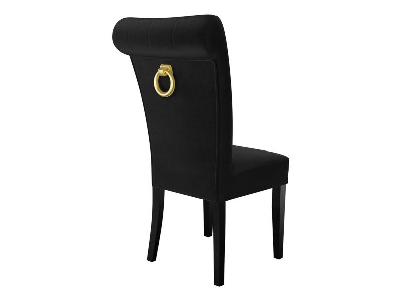 Krzesło MIRJAN 24 S65 czarny + kołatka złota 1 szt.