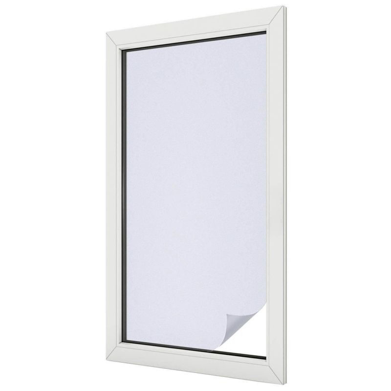 Folia Mleczna na Okno Wallfluent 50x100 cm Skutecznie Chroni Prywatność Niebieskoszara 1 rol.