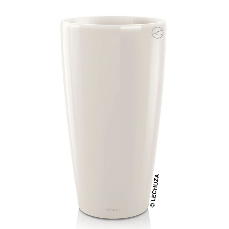 Doniczka Lechuza Do Domu Na Taras RONDO 32/56 biały połysk 1 szt