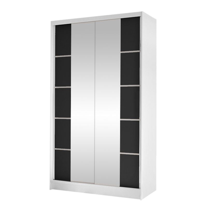 Szafa MIRJAN 24 z drzwiami przesuwnymi Diego V biały/czarny 1 szt.