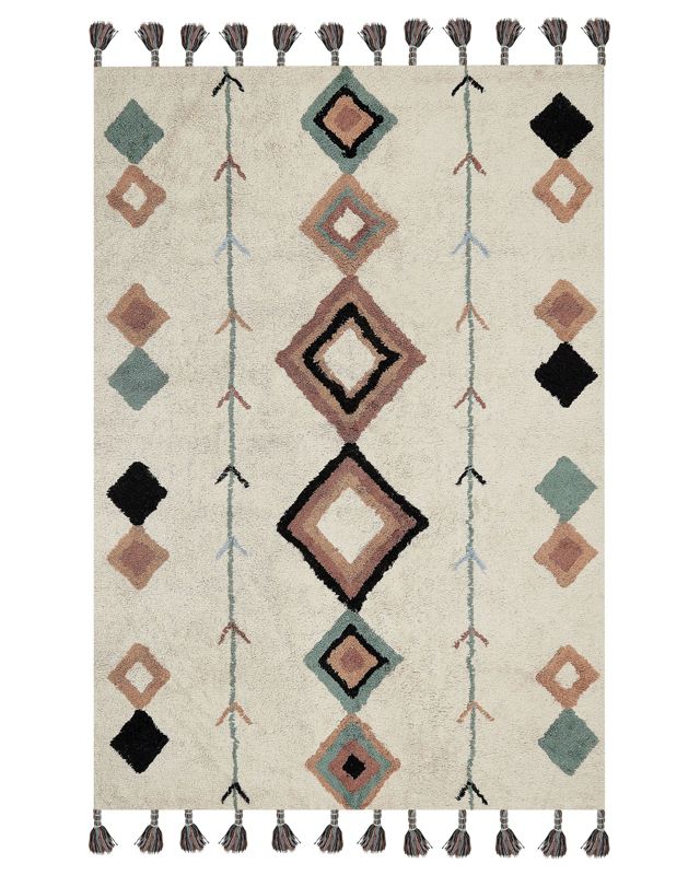 Dywan Eskisehir Beżowy 140 x 200 cm Bawełna 1 szt.