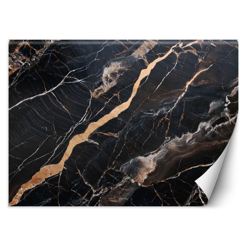 Fototapeta Feeby Czarny Marmur ze Złotem Abstrakcja 100x70 1 szt