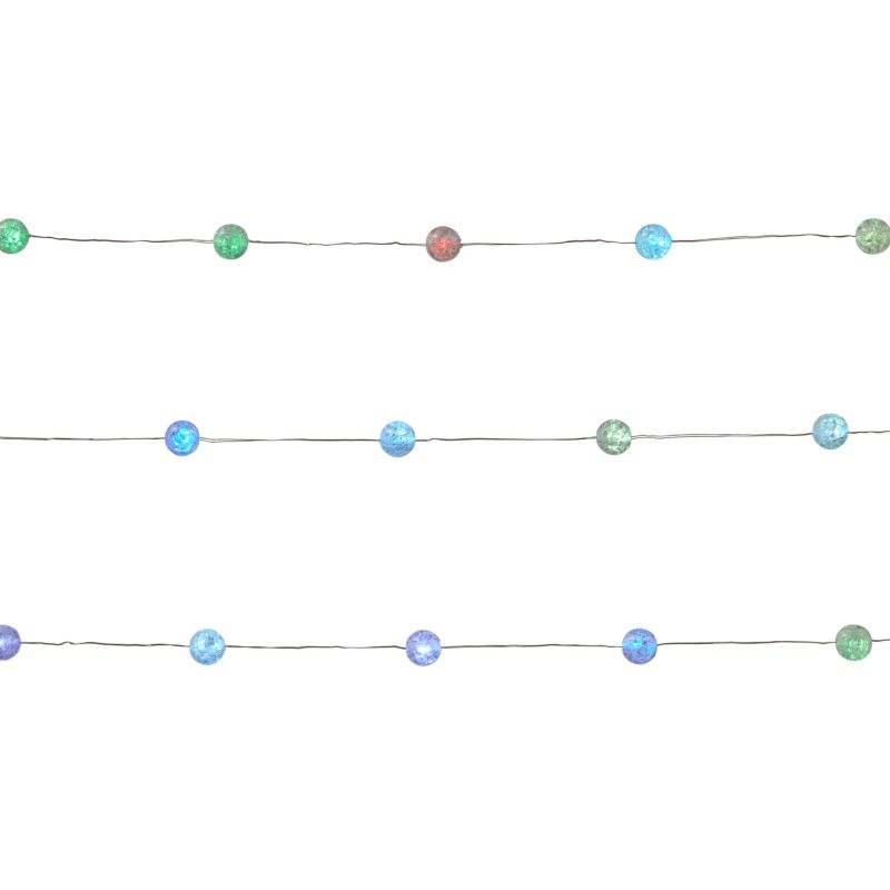 Lampki wewnętrzne 40 LED kulki kolorowe zmienna barwa