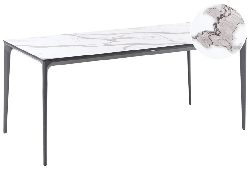 Stół ogrodowy Sovareto 180 cm 90 cm Efekt marmuru Biały marmur 1 szt.