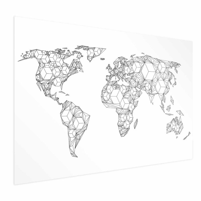 Plakat Artgeist Geometryczna mapa 90x60 cm bez ramy 1 szt