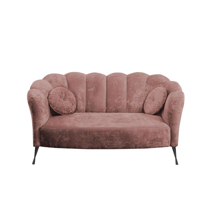 Sofa MIRJAN 24 Adria róż indyjski + czarny chrom 1 szt.