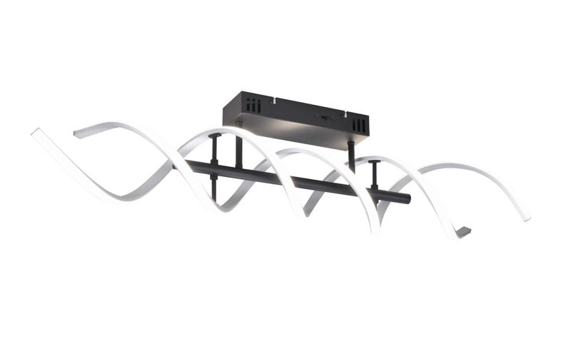 Lampa sufitowa wisząca Trio Sequence 0741 srebrno-czarna nowoczesna wbudowany LED 41W 1 szt.