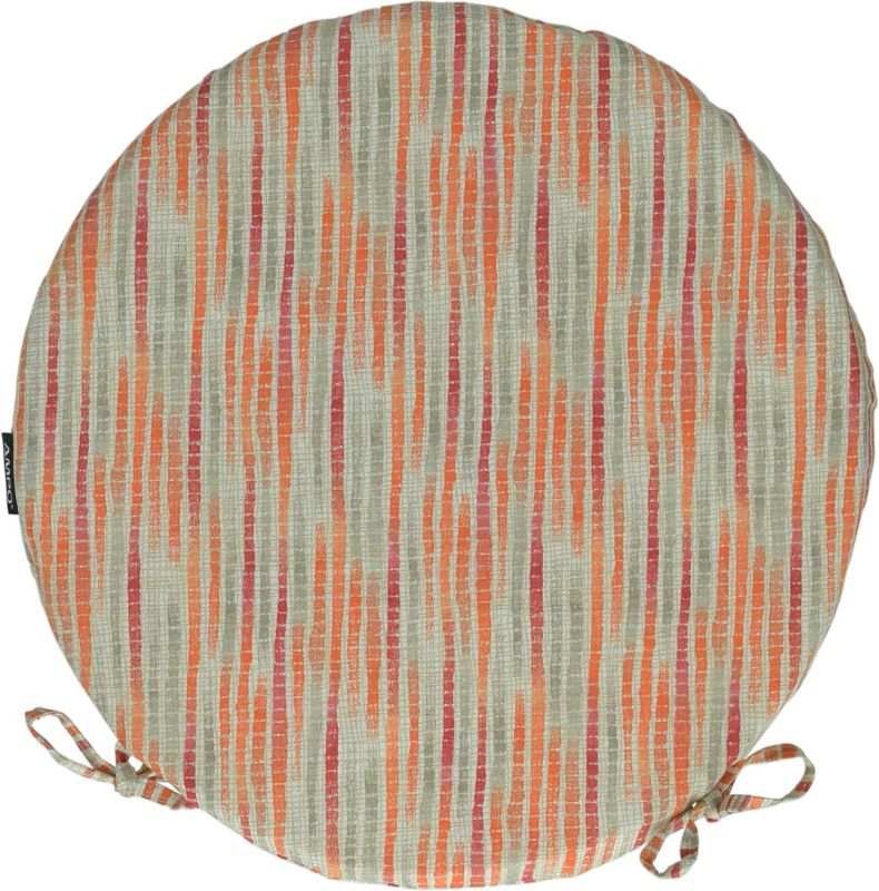 Poduszka na krzesło okrągłe poduszka okrągła AMPO pomarańczowy beżowy 1 szt.