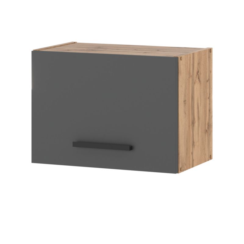 Szafka Kuchenna Hurtownia-Mebli Wisząca Okapowa Blanka górna okap50 50cm Dąb Wotan Szary Mat 50x30x36 cm 1szt.