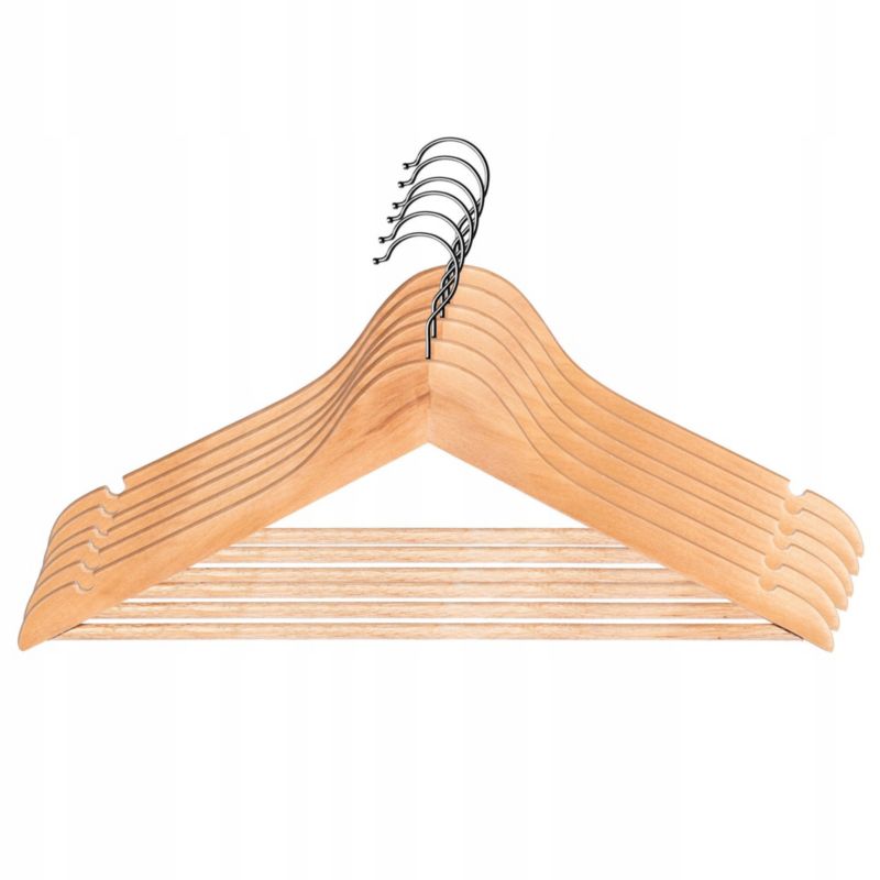 Wieszaki Na Ubrania KADAX Drewniane Wieszak Zestaw 6szt