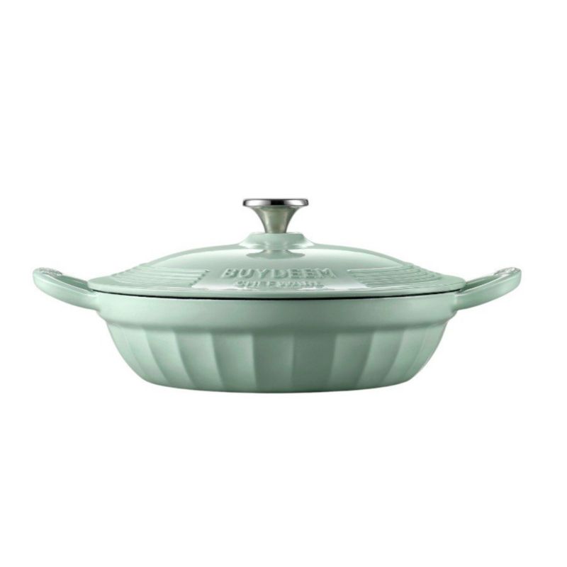 Garnek żeliwny emaliowany BUYDEEM CP581 3,3 l powłoka nieprzywierająca uniwersalny pastelowy zielony 1 szt.