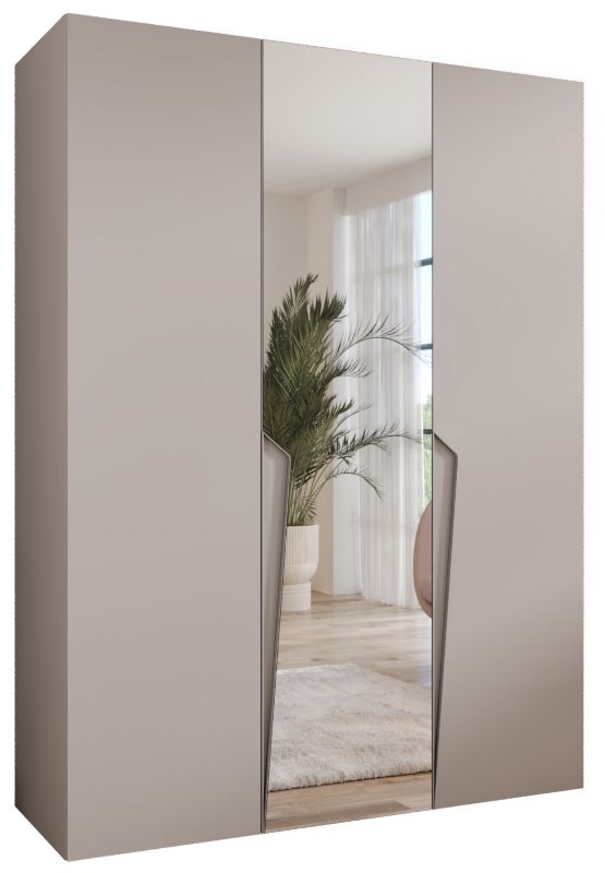 Szafa uchylna z lustrem otwierana Abiks PIANO 2 150 wys 202 cm Kaszmir + Kaszmir 1 szt