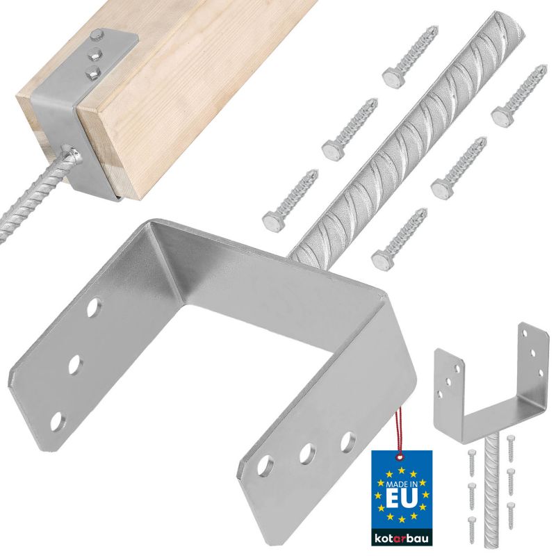 Podstawa słupa KOTARBAU z prętem u do wmurowania 150 mm 1 szt.