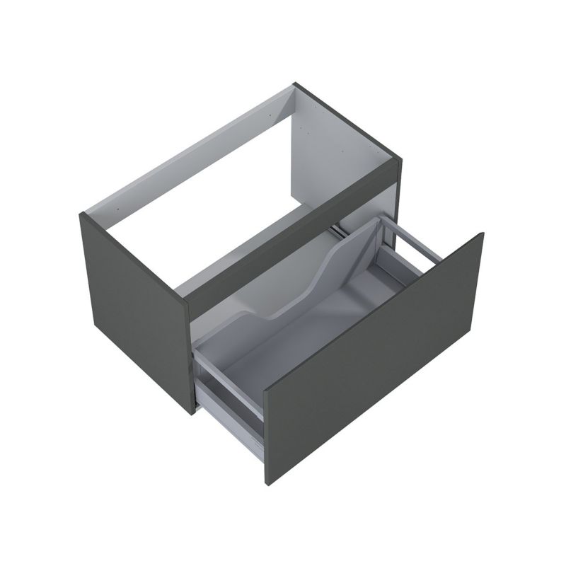 Szafka Oltens Vernal 80 cm podumywalkowa grafit mat QuietClose MDF 1 szuflada 1 szt.