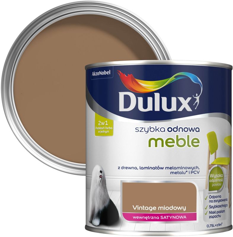 Farba Dulux Szybka Odnowa meble vintage miodowy 0,75 l