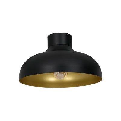 Lampa sufitowa wisząca Luminex Basca czarny mat-złoty mat wym: 21 x 40 x 40 cm 1xE27 x 15W 1 szt.