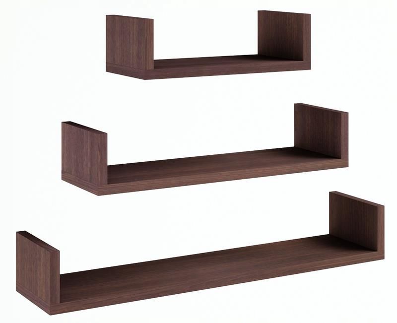 Półka Matkam wisząca MAŁA EX3 wenge 3 szt.