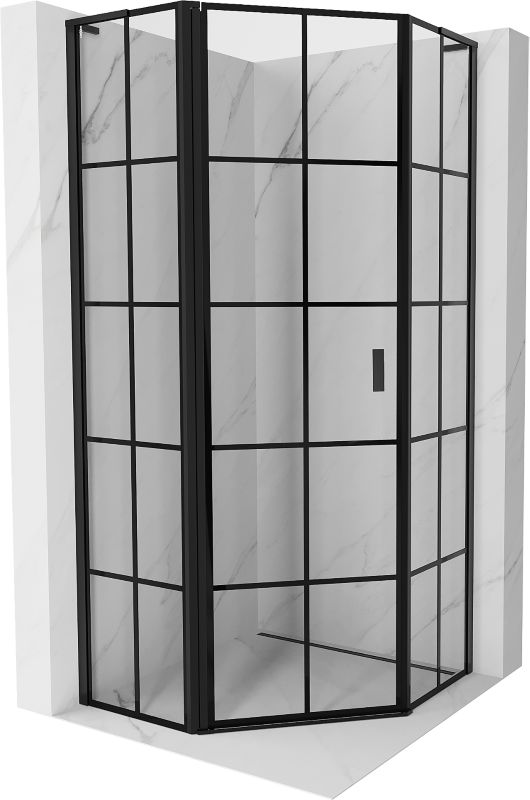 Kabina prysznicowa Mexen Mist L czarna 100x100 cm - 8A8L-100-100-70-77-L 1 szt.
