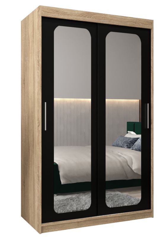 Szafa przesuwna Garderoba Abiks PROMO T3 120 sonoma/czarny 1 szt.