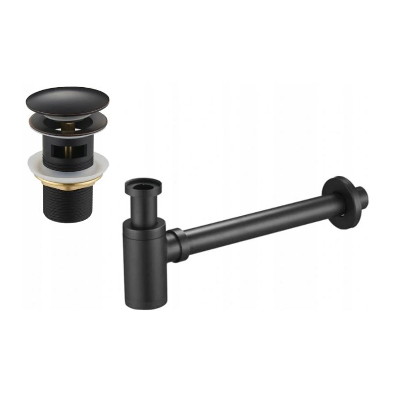 Półsyfon umywalkowy okrągły Mexen czarny 1 szt.