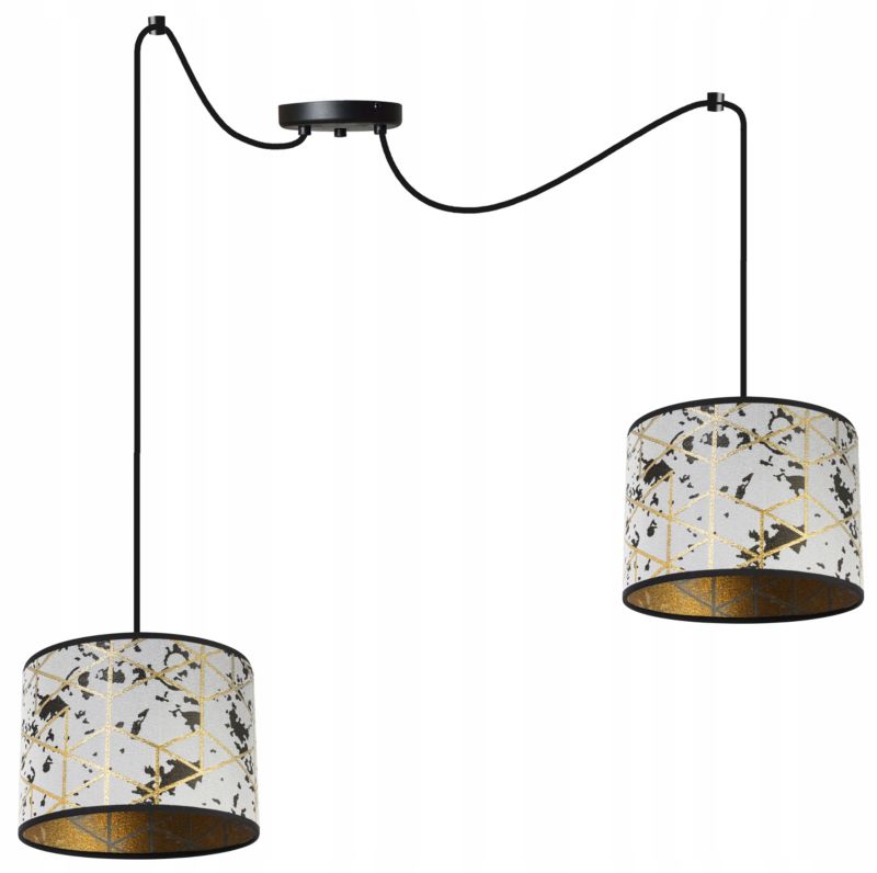 Lampa sufitowa wisząca Light Home LH Pająk Werona 2x E27 60W szary/złoty 1szt.