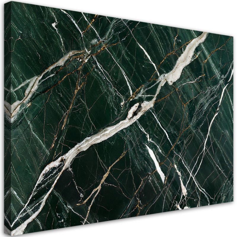 Obraz na płótnie Feeby Zielony Marmur Struktura Kamień 90x60cm 1szt