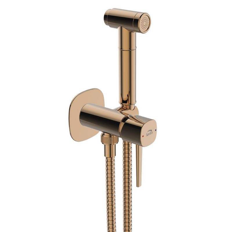 Bateria bidetowa Laveo podtynkowa Pola zestaw różowe złoto 1 szt.