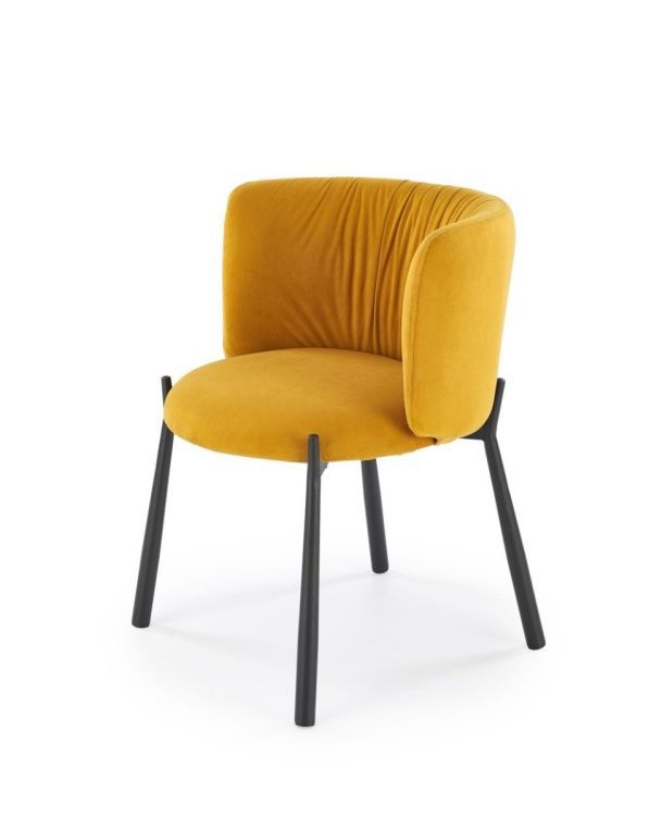 Krzesło Halmar tapicerowane K531 VELVET musztardowe 1 szt