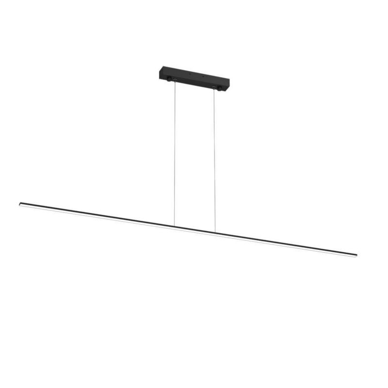 Lampa wisząca Brosline Slim czarna podłużna 120 cm nad stół 3000K wbudowany LED 12W 1 szt.