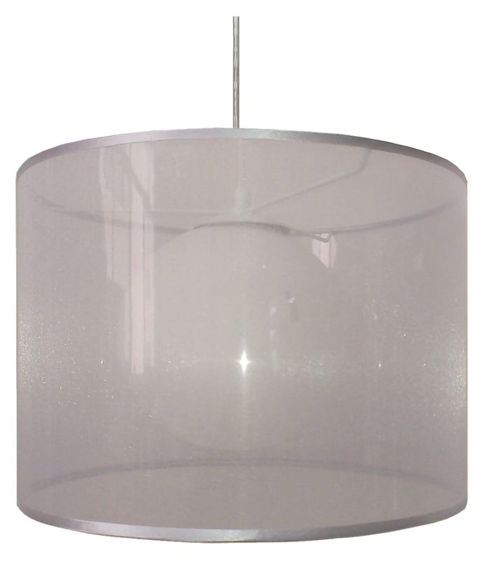 Lampa sufitowa Candellux Chicago srebrno-biała wym: 110 x 35 x 35 cm 1xE27 x 60W 1 szt.