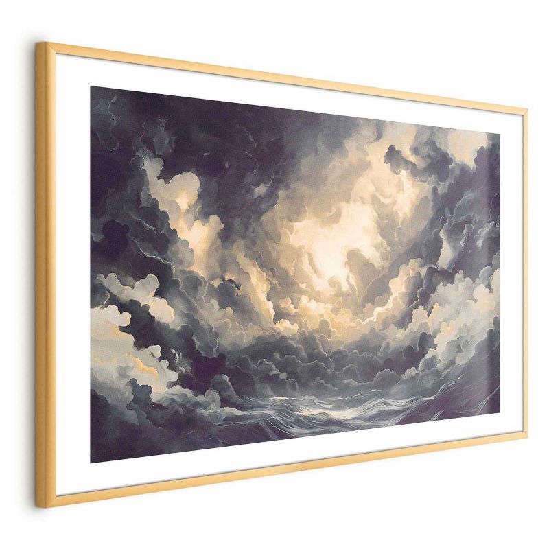 Plakat Artgeist Gra światła 90x60 cm z ramą złotą 1 szt