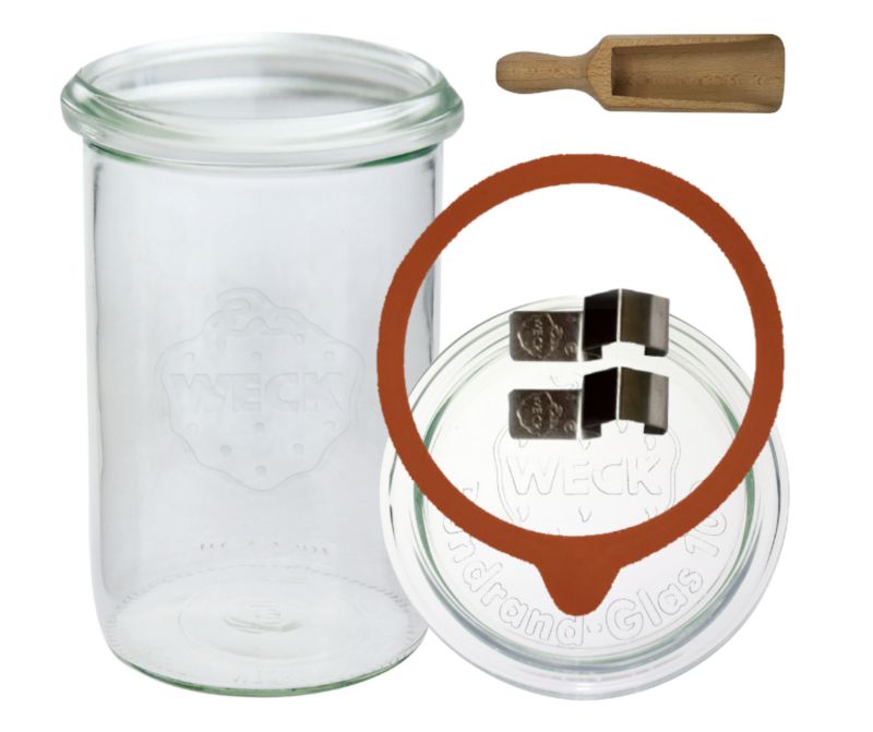 Słoik MODO24 Weck 1050 ml fi 100 mold szklane wieko gumka 1 kpl.