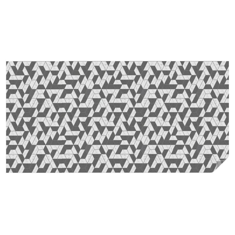 Folia Dekoracyjna na Szybę Tulup 200x100 cm Witraż Samoprzylepny Geometryczne iluzje 1 rol.