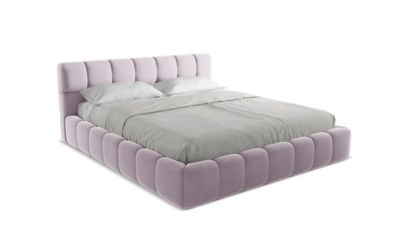 Łóżko LaMiaSofa Nalu z weluru 180x200 lawendowy 1 szt.