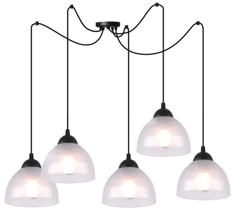 Lampa sufitowa wisząca Light Home LH Pająk Venice 5x E27 60W klosz mleczny 1szt.