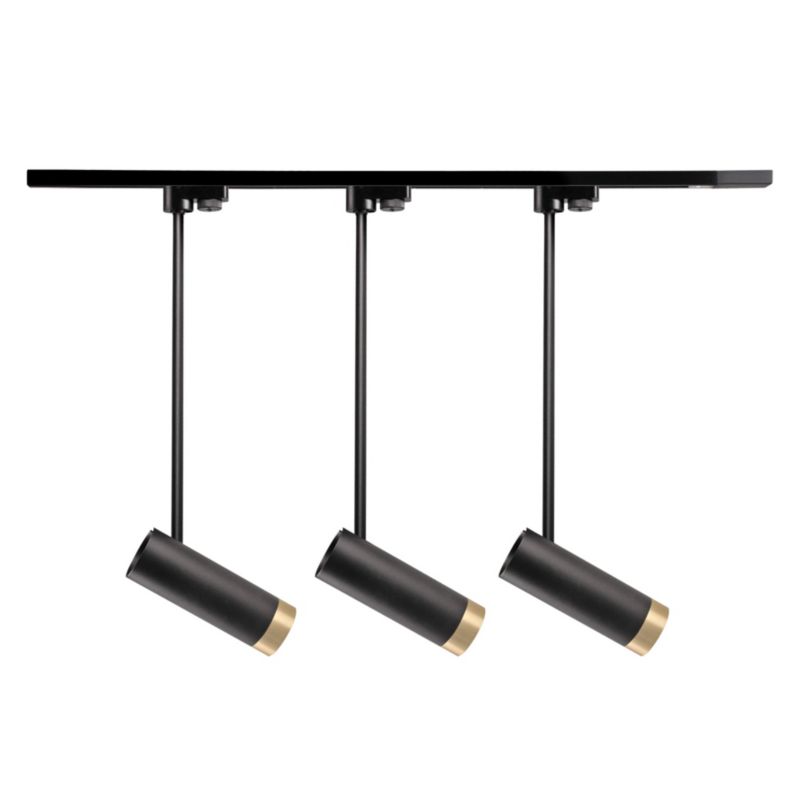 Zestaw szynowy PORTO 3xGU10 Sanico Goldlux 1-fazowy 1m czarny/złoty IP20 1 sztk.