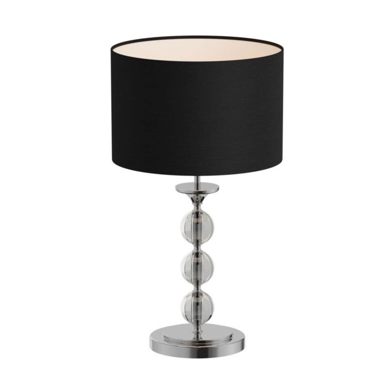Lampa stołowa Zuma Line Rea Ii czarno-przezroczysty-chromowana 1 x E27 x 60W IP20 wym: 63 x 36 x 36 cm szkło - 1 szt.
