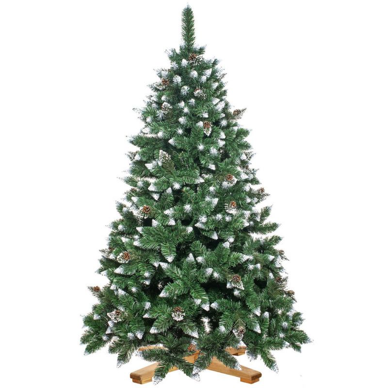Choinka sztuczna z szyszkami Springos Premium Royal Trees 220 cm sosna diamentowa ośnieżona 1 szt.