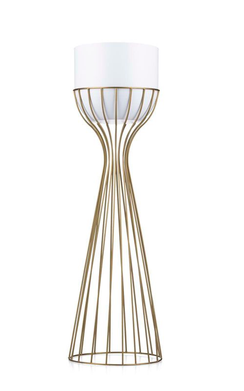 Kwietnik stojący Iris HowHomely Metalowy Złoty 20x68 cm 1 szt.