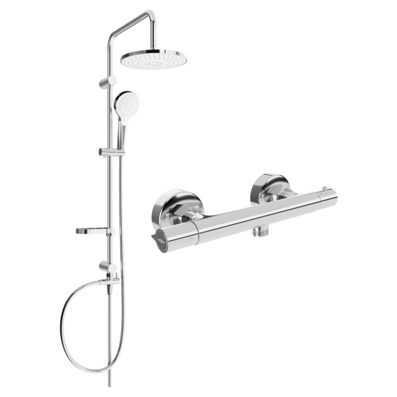 Zestaw prysznicowy natynkowy Mexen Slim chrom 1 szt.